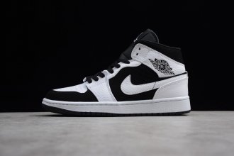 Air Jordan 1 Retro Mid Tuxedo White / Black - 554724-113