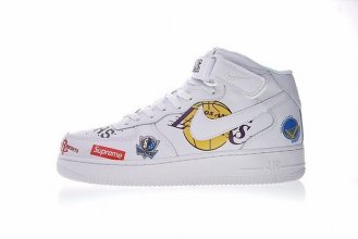 Supreme x NBA x Air Force 1 Mid 07 White